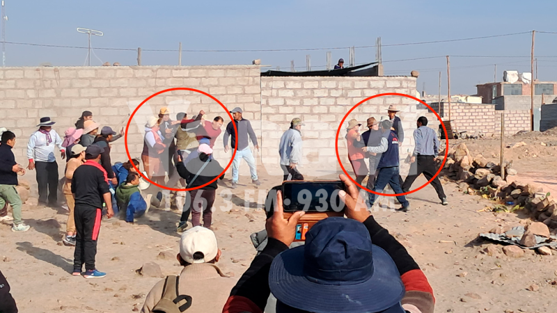 Pobladores se enfrentan a pedradas por conflicto de terrenos en Yura